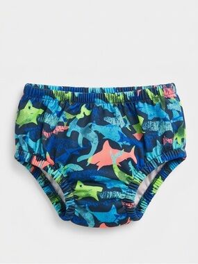 EUC Sea Me Swim Baby Swim
Diaper Shark Blue Green Orange Size 18-24 Months